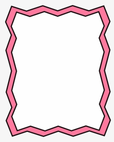 Full Page Pink Zig Zag Frame - Zig Zag Page Border, HD Png Download, Free Download