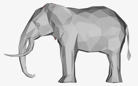 Low Poly 3d Elephant, HD Png Download, Free Download