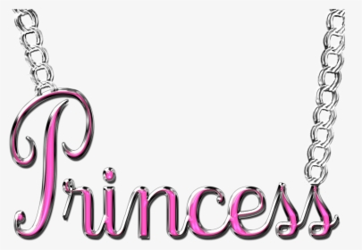 Graphic Free Stock Word Princess Necklace Png By Princessdawn - Princess Word Pink Png, Transparent Png, Free Download