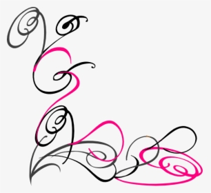 Decorative Swirl Pink Grey Svg Clip Arts - Pink And Gray Swirls, HD Png Download, Free Download
