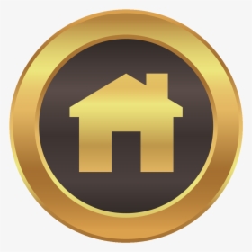 Gold Home Icon Png, Transparent Png, Free Download