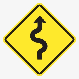 Winding Road Sign Png Clipart , Png Download - Winding Right Road Signs, Transparent Png, Free Download