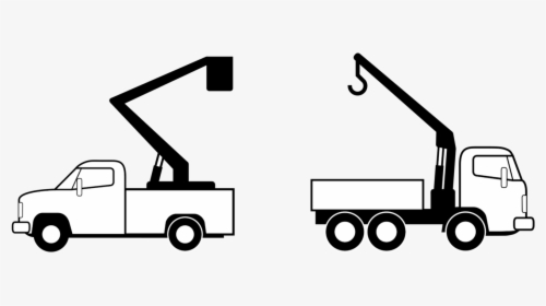 Tow Truck Crane Computer Icons Vehicle - Truck Lift Clipart Black And White, HD Png Download, Free Download