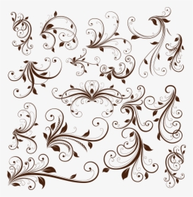 Transparent Decorative Swirls Png - Swirl Floral Decorative Element Vector Graphic, Png Download, Free Download