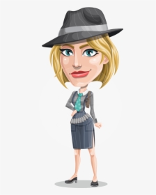 Blonde Bank Robber Girl Cartoon Vector Character Aka - Women Cartoon Character, HD Png Download, Free Download
