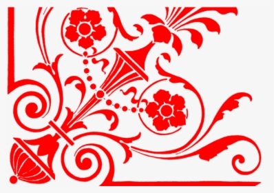 Vector Floral Rojo Png , Png Download - Vector Red Pattern Png, Transparent Png, Free Download