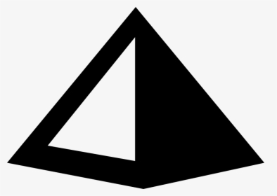 Pyramid With One Dark Side - Black Pyramid Symbol Transparent, HD Png Download, Free Download