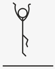 Transparent Stick People Png - Stick Figure Jumping, Png Download, Free Download