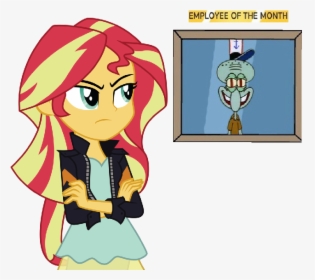 Employee Of The Month Equestria Girls Meme Safe Simple - Mlp Sexy Sunset Shimmer, HD Png Download, Free Download