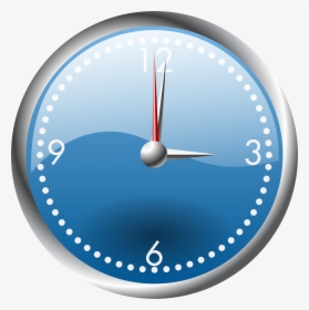 A Blue And Chrome Clock Clip Arts - Vector Blue Clock Png, Transparent Png, Free Download