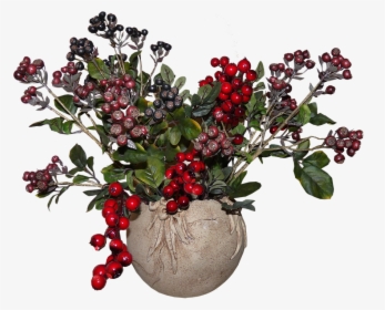 Berries, In, Bowl, Cut, Out - Flowerpot, HD Png Download, Free Download