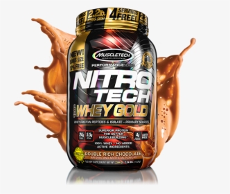 Nitro Tech Bottle - Nitro Tech Whey Plus Isolate Gold By Muscletech, HD Png Download, Free Download