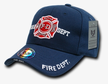 Firefighter Cap Blue - Fire Dept Hat, HD Png Download, Free Download