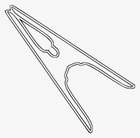 Clothes Peg, Clothes Pin, Lau - Outline Image Of Peg, HD Png Download, Free Download