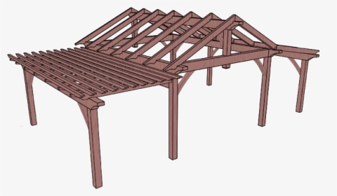 Combo Pavilion Pergola Lean To - Outdoor Bench, HD Png Download, Free Download