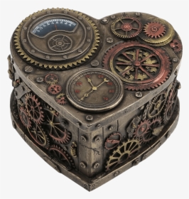 Steampunk Heart Shaped Trinket Box - Steampunk, HD Png Download, Free Download