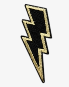 Black/gold Lightning Bolt Patch By Seventh - Lightning Bolt Gold Png, Transparent Png, Free Download