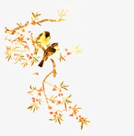 Pintura China De Flor Y Pájaro Png - Illustration, Transparent Png, Free Download