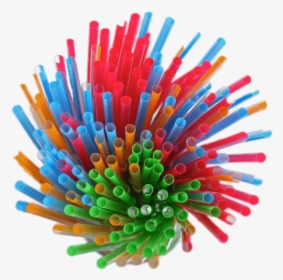 Bunch Of Coloured Straws Top View - Straws Top View Png, Transparent Png, Free Download