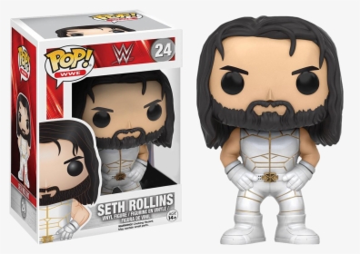 Seth Rollins White Outfit Us Exclusive Pop Vinyl Figure - Funko Pop Wwe Seth Rollins, HD Png Download, Free Download