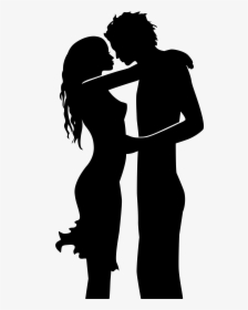 Valentine Man And Woman Silhouettes Png Picture - Silhouette Men And Women, Transparent Png, Free Download