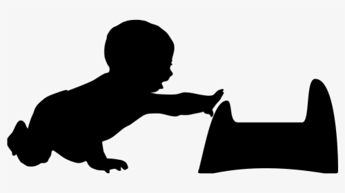 Potty Training, Potty, Baby, Crawling, Infant, Reaching - Baby Silhouette Clip Art, HD Png Download, Free Download