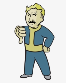 Fallout 4 Minecraft Standing Male Human Behavior Clip - Vault Boy Thumbs Up Transparent, HD Png Download, Free Download