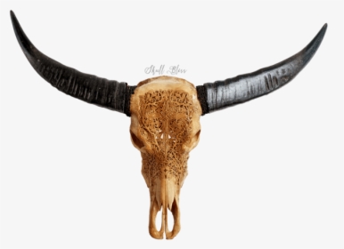 Carved Buffalo Skull - Bull, HD Png Download, Free Download