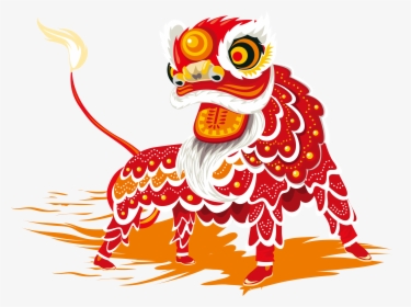 Chinese New Year Lion Dance Dragon Dance - Cartoon Chinese New Year Dragon, HD Png Download, Free Download