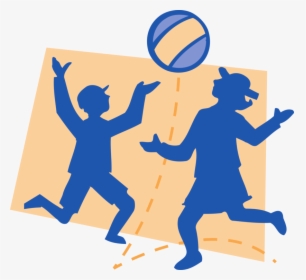 Kids Playing Silhouette Png - Physical Education Clipart Black And White, Transparent Png, Free Download