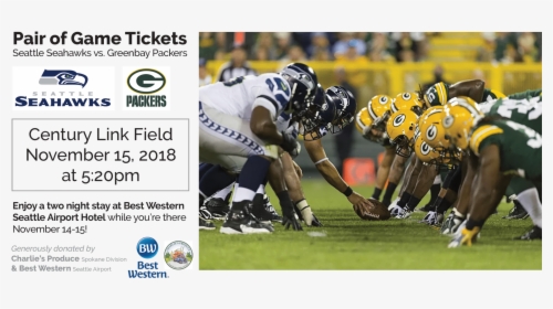 Seahawks Vs Packers 2018, HD Png Download, Free Download