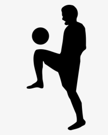 Soccer Kids Clip Art Black And White - Soccer Silhouette Gif, HD Png Download, Free Download