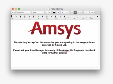 Login Window Policy Bannerimage1 - Amsys, HD Png Download, Free Download