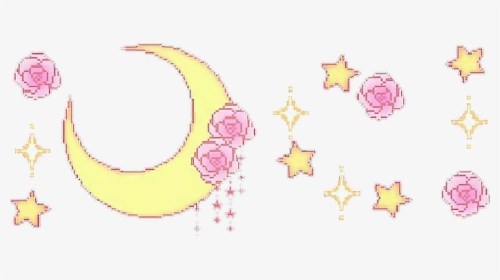 #freetoedit #cute #kawaii #pixel #pastel #moon #emoonlight - Illustration, HD Png Download, Free Download