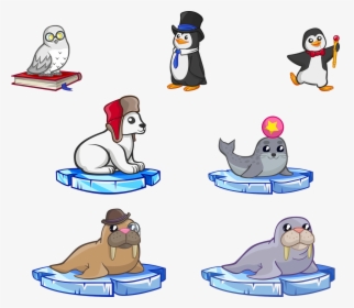 Penguin Sea Lion Polar Bear, HD Png Download, Free Download
