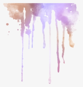 Paintdrips Paint Dripping Pastel Tumblr Purple Png - Manchas De Acuarela Png, Transparent Png, Free Download