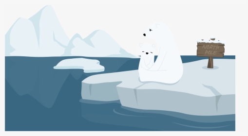 Transparent Melting Png - Polar Bear Ice Melting Cartoon, Png Download, Free Download