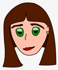 Transparent Brunette Png - Clipart Girl Head, Png Download, Free Download