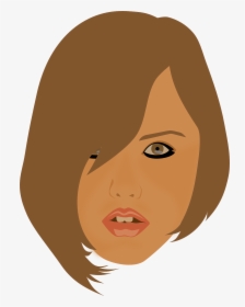 Emotion,hairstyle,art - Brown Hair, HD Png Download, Free Download