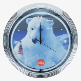 Coca Cola Polar Bear Neon Clock"  Title="coca Cola - Coca Cola Polar Bear, HD Png Download, Free Download