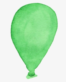 Clipart Balloons Watercolour - Green Balloon Watercolor Png, Transparent Png, Free Download