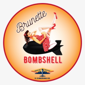 Round Sticker - Brunette Bombshell - Brunette Bombshell Beer, HD Png Download, Free Download
