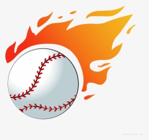 Volleyball Clipart Flaming - Baseball Flame, HD Png Download, Free Download