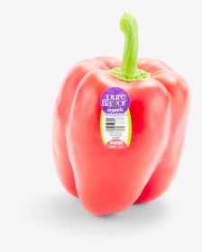 Single Organic Red Bell Pepper With Plu Sticker - Organic Red Bell Peppers, HD Png Download, Free Download