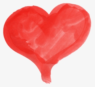 Transparent Watercolor Watercolor Painting Red - Watercolour Love Heart Transparent Background, HD Png Download, Free Download