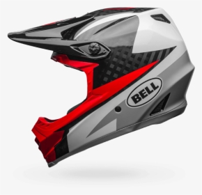 Bell Full 9 Mountain Bike Full Face Helmet, Gloss White/black/red, - Bell Helmets, HD Png Download, Free Download