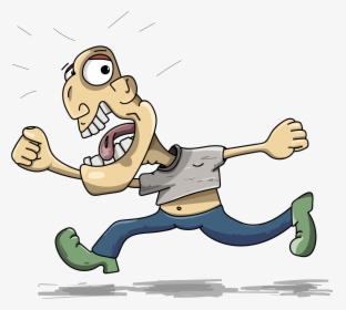 Transparent Runner Vector Png - Cartoon Running From Fear, Png Download, Free Download