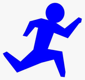 This Free Clip Arts Design Of Running Man - Blue Stick Man Running, HD Png Download, Free Download