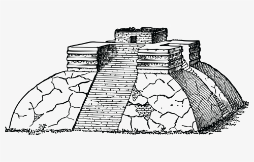 Ancient Mexican Pyramid 2 Clip Arts - Mexico Clipart Black And White, HD Png Download, Free Download
