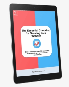 The Essential Checklist For Growing Your Website - Tablet Computer, HD Png Download, Free Download